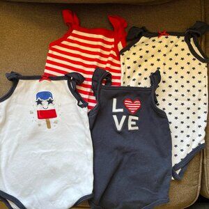 Patriotic Baby Girl Onesies (18 months)